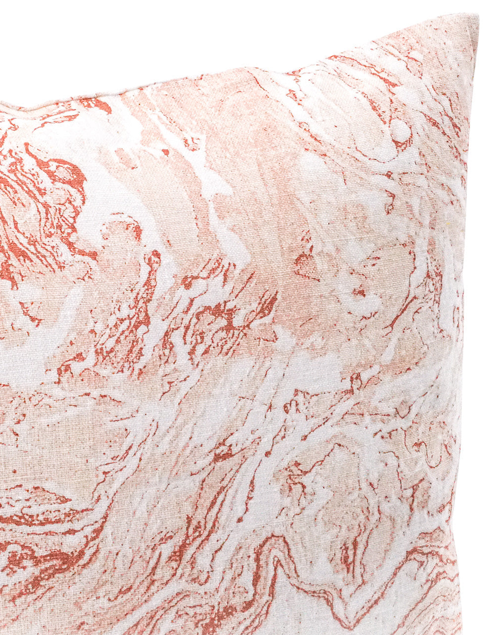 Pink Marbled Linen Pillow by Anaya