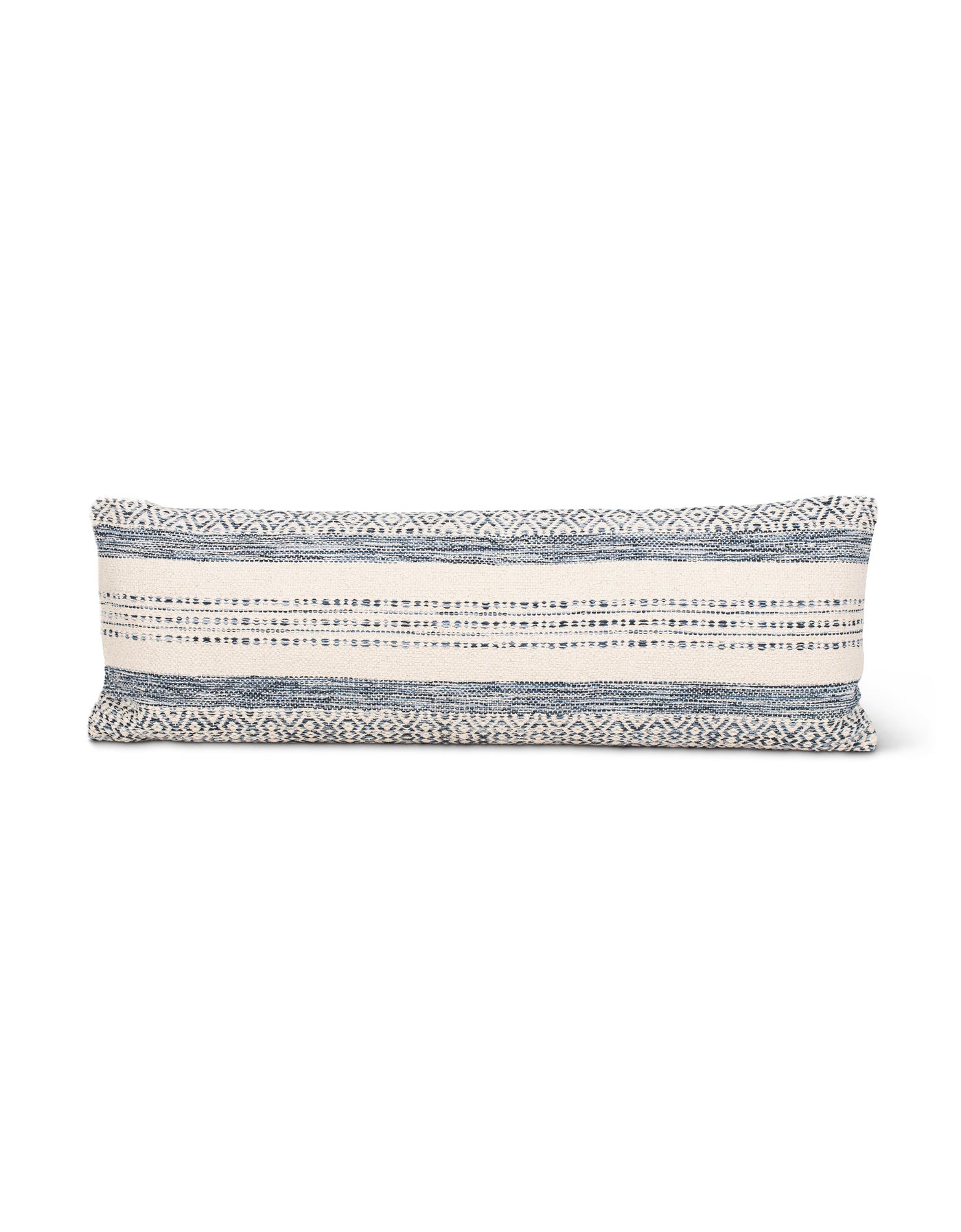 Handwoven Indigo Striped Pillow 14x40 by Anaya