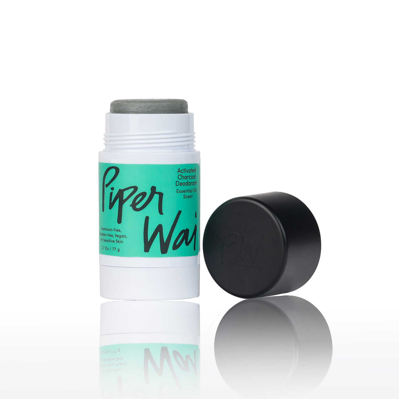 Natural Deodorant Stick without Aluminum, Activated Charcoal by PiperWai Natural Deodorant