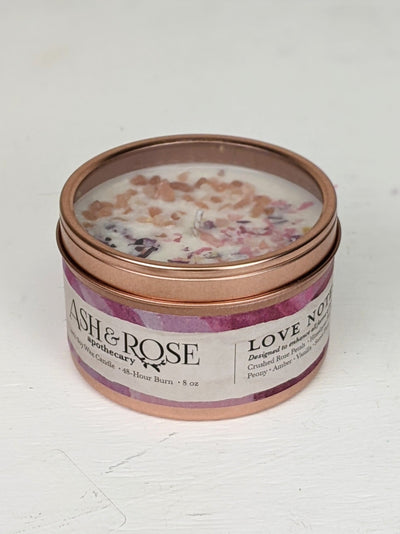 Love Notes Rose + Pink Salt Candle by Ash & Rose