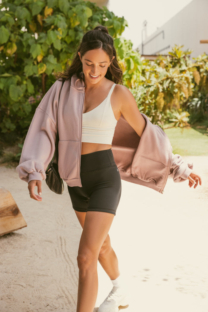 Zip Cloud Hoodie - Blush by POPFLEX®