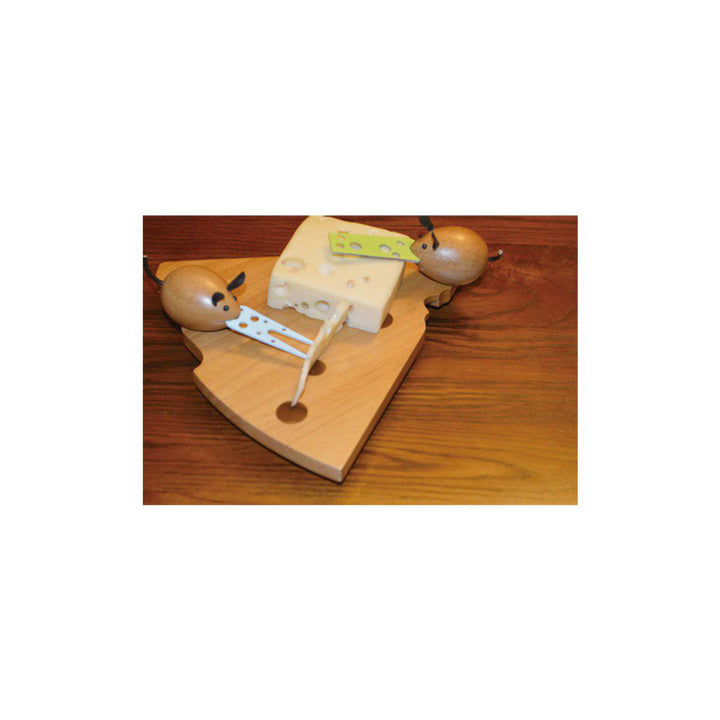 CHEESE BOARD SET WITH 2 MOUSE HANDLE CHEESE TOOLS by Peterson Housewares & Artwares