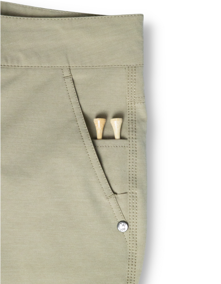 SUNDAY SPORTS 19" HYBRID SPORT SHORTS - KHAKI by Bajallama