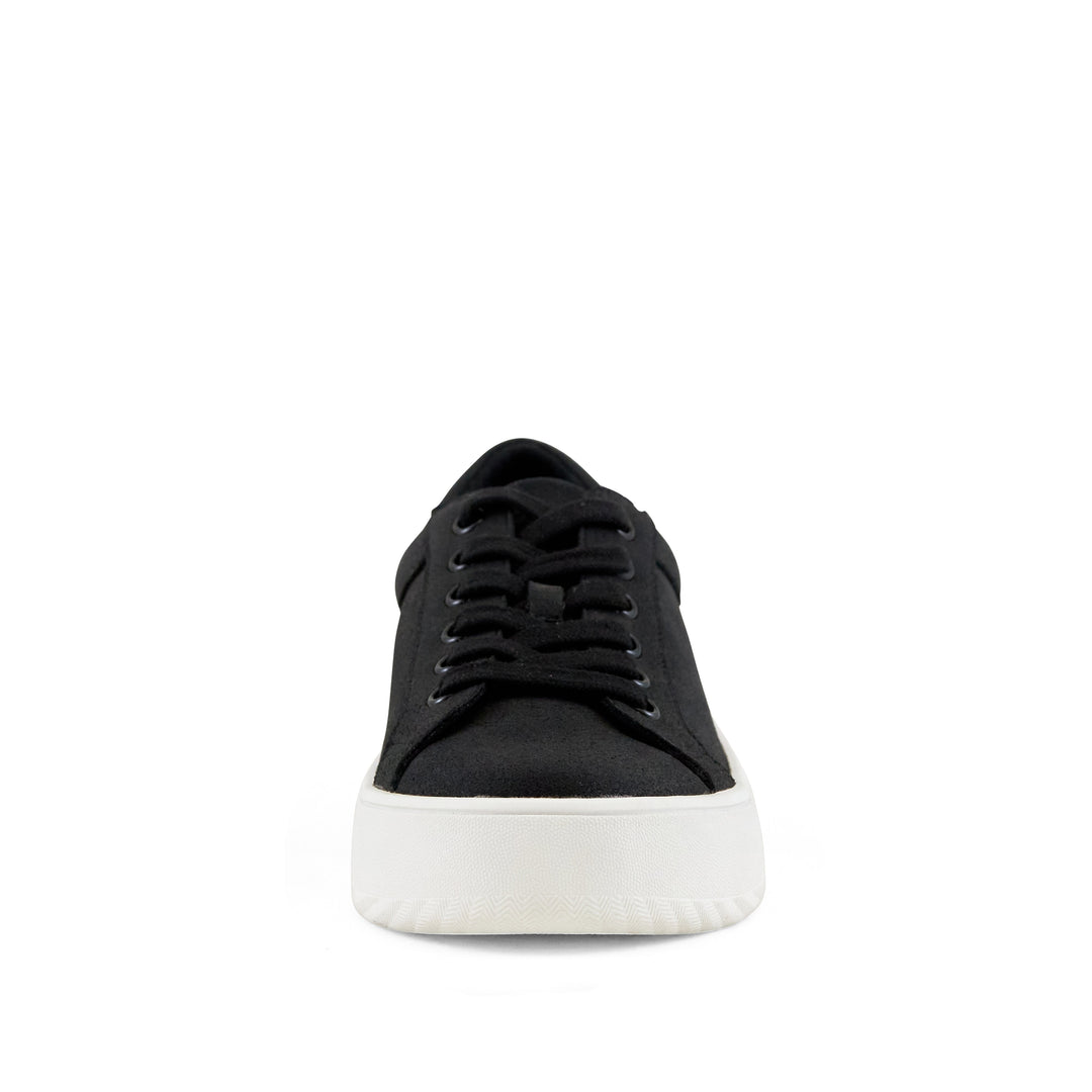 Women's Venice Micro Suede Lace Up Sneaker Black by Nest Shoes