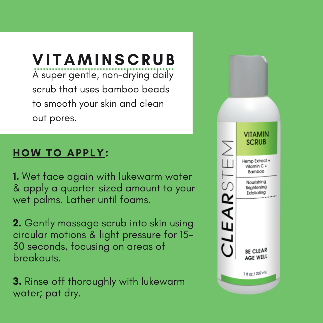 VITAMINSCRUB - Antioxidant-Infused Scrub Cleanser by CLEARSTEM Skincare