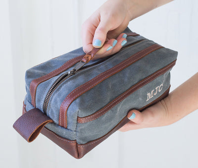 Waxed Canvas Toiletry Bag by Lifetime Leather Co