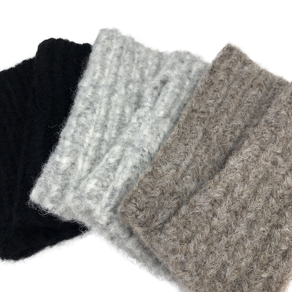 Black Ribbed Alpaca Gloves by SLATE + SALT