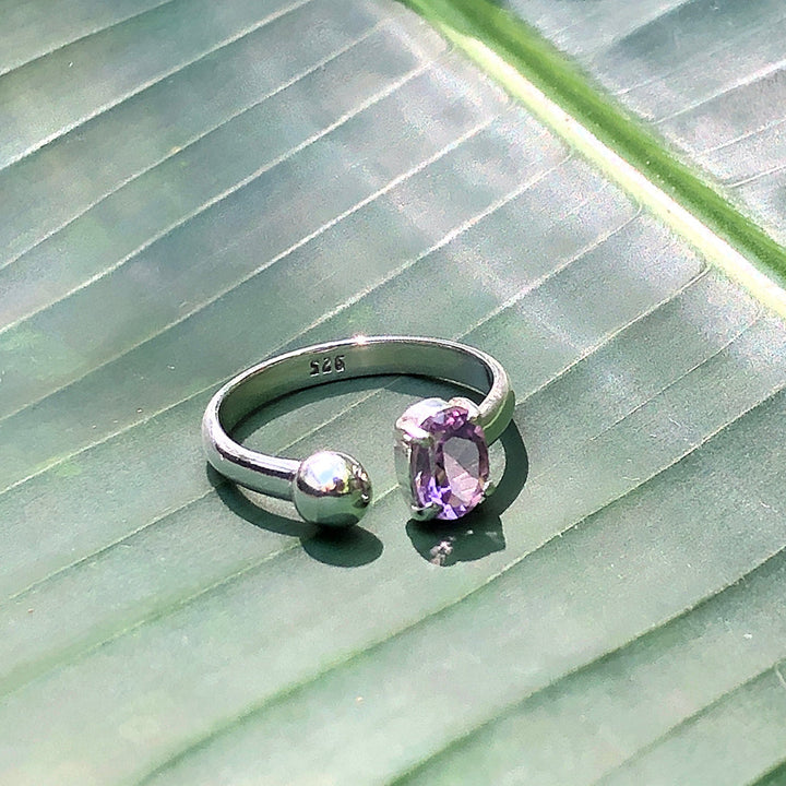 Amethyst Ball Ring by SLATE + SALT