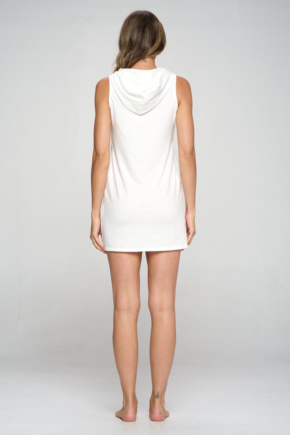 Athena - Ivory Tank Dress w Hood by EVCR