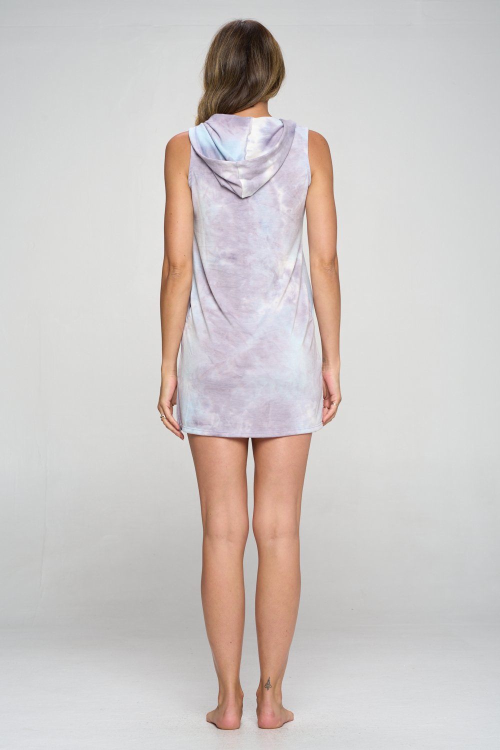 Athena - Summer Sky Tank Dress w Hood by EVCR