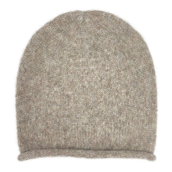 Beige Essential Knit Alpaca Beanie by SLATE + SALT