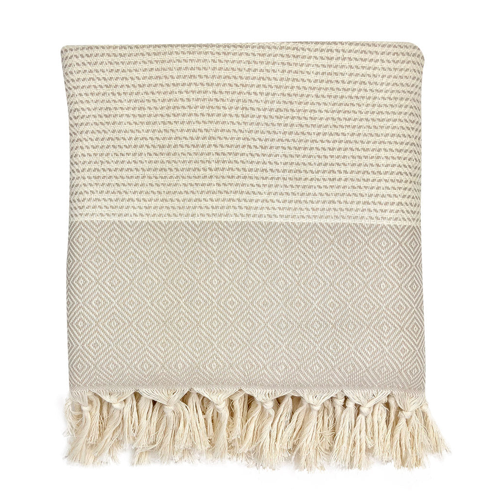 Diamond Stripe Turkish Throw by SLATE + SALT