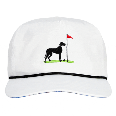 Big Dog Rope Hat - White with Birds of Paradise by Proud 90