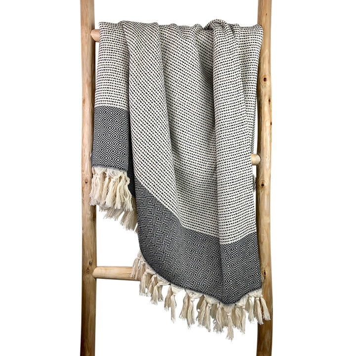 Diamond Stripe Turkish Throw by SLATE + SALT