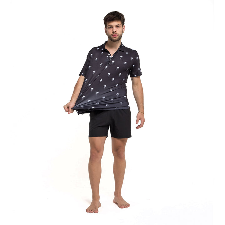 Black Palm - Golf Polo by Bermies Swimwear