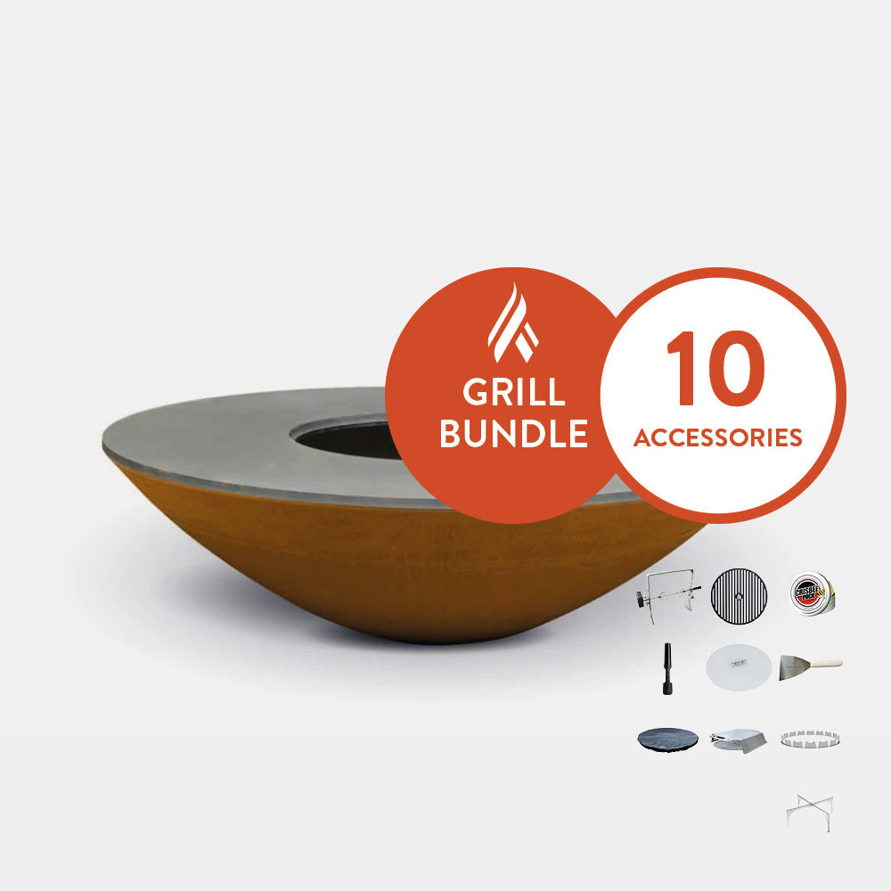 Arteflame Classic 40" Grill And Home Chef Max Bundle With 10 Grilling Accessories. by Arteflame