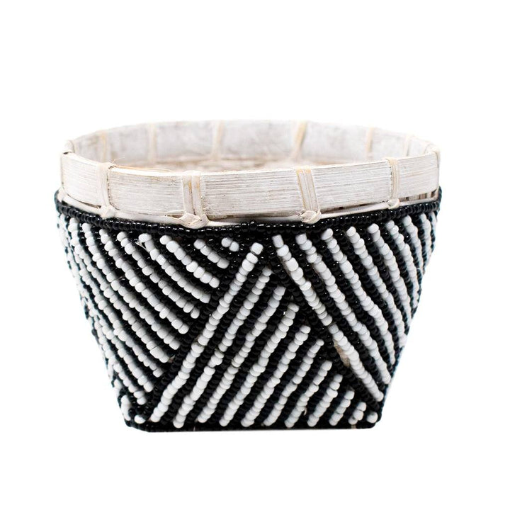 BAMBOO BEADED TRINKET BASKET by POPPY + SAGE