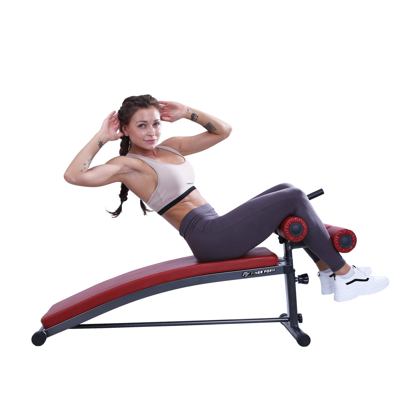 Sit Up Bench with Reverse Crunch Handle by Finer Form