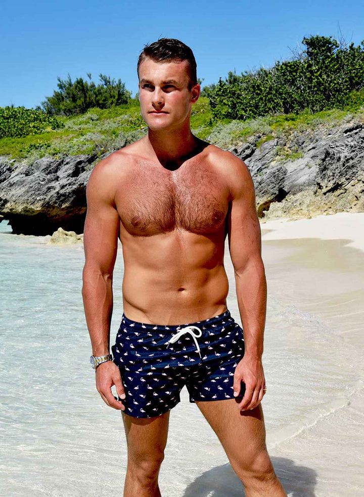 Flamingo 2.0 - 3.5" Swim Trunks by Bermies Swimwear