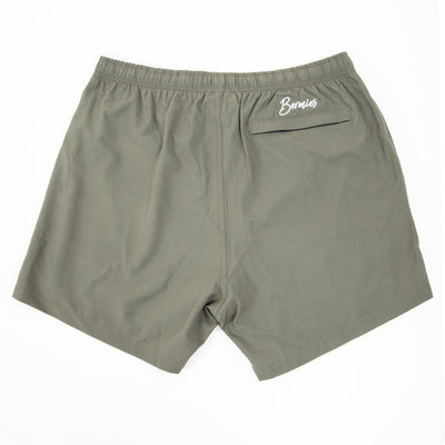 Performance Gym Short + Compression Liner - Green by Bermies Swimwear