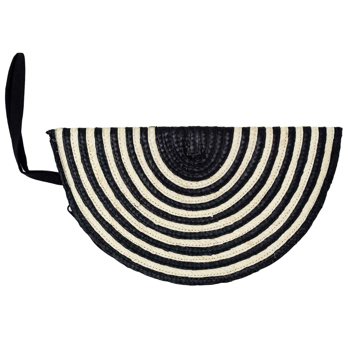 HALFMOON CLUTCH - Black Stripe by POPPY + SAGE