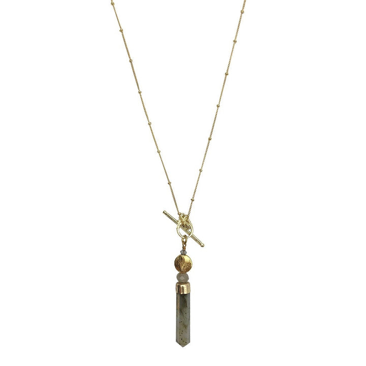 Labradorite Lariat Necklace by SLATE + SALT