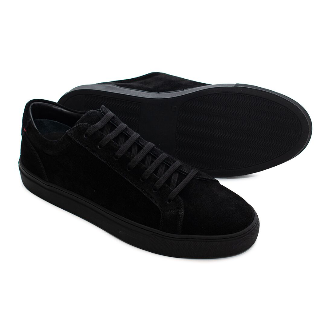 Men's Black Suede Sardegna Sneaker II by Del Toro Shoes