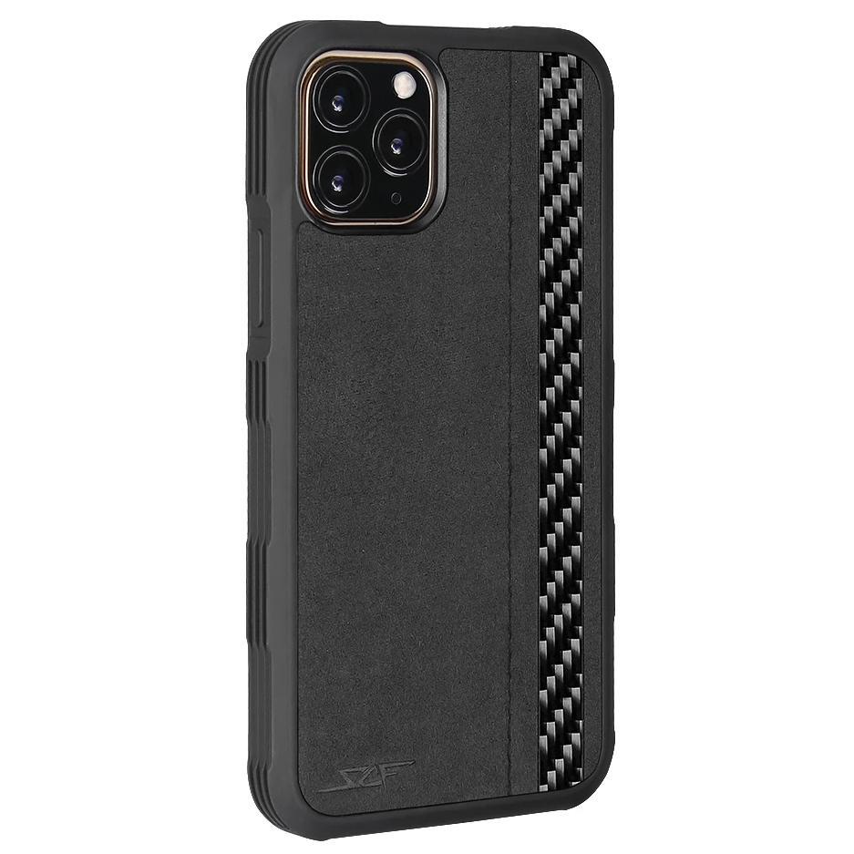 iPhone 11 Pro Max Alcantara & Real Carbon Fiber Case | ARMOR Series by Simply Carbon Fiber