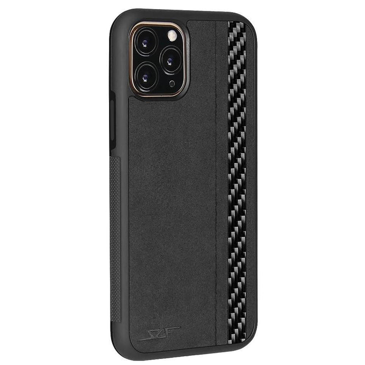 iPhone 11 Pro Max Alcantara & Real Carbon Fiber Case | CLASSIC Series by Simply Carbon Fiber