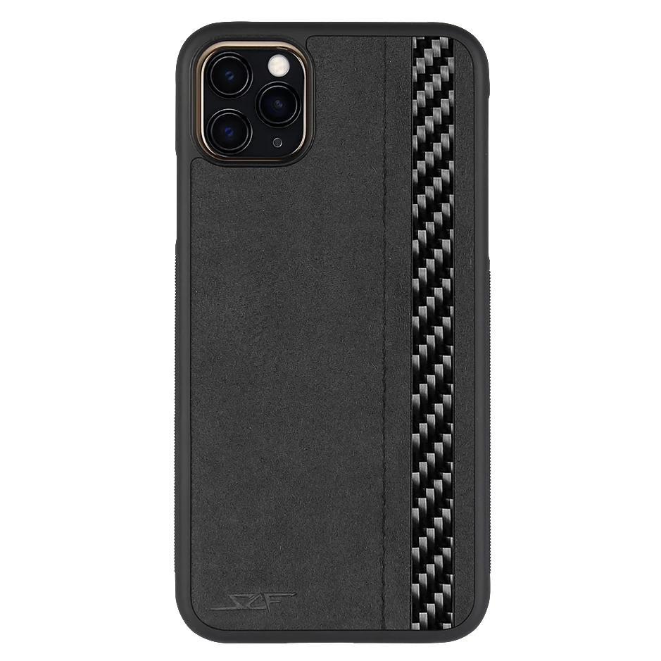 iPhone 11 Pro Max Alcantara & Real Carbon Fiber Case | CLASSIC Series by Simply Carbon Fiber