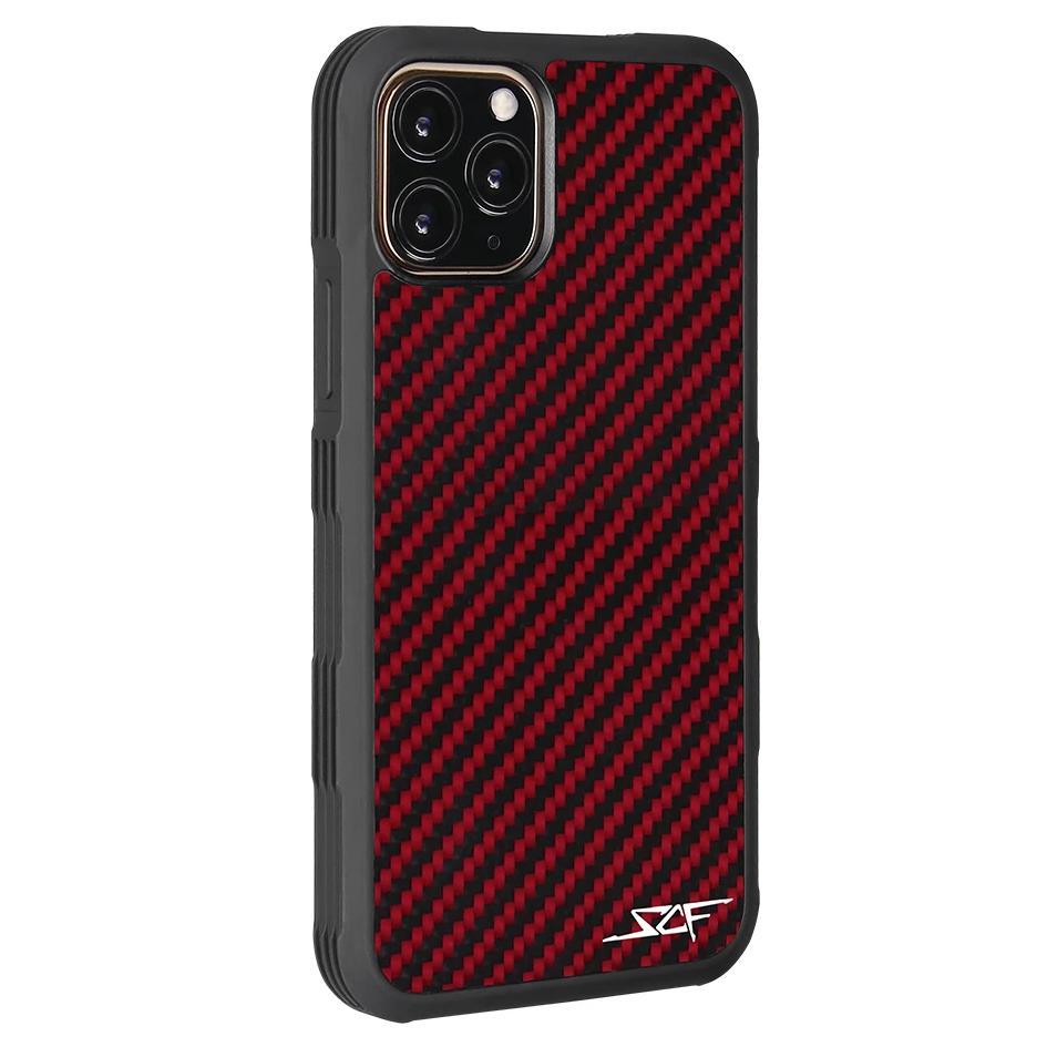iPhone 11 Pro Max Red Carbon Fiber Case | ARMOR Series by Simply Carbon Fiber