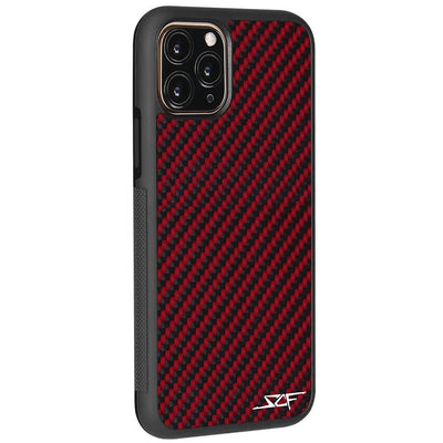 iPhone 11 Pro Max Red Carbon Fiber Phone Case | CLASSIC Series by Simply Carbon Fiber
