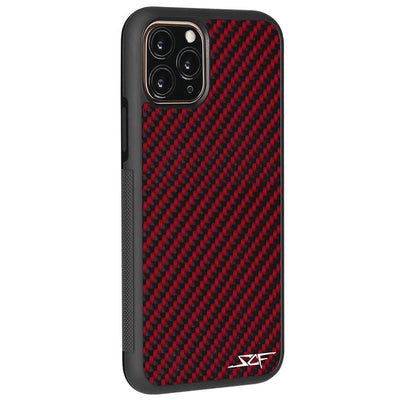 iPhone 11 Pro Red Carbon Fiber Phone Case | CLASSIC Series by Simply Carbon Fiber