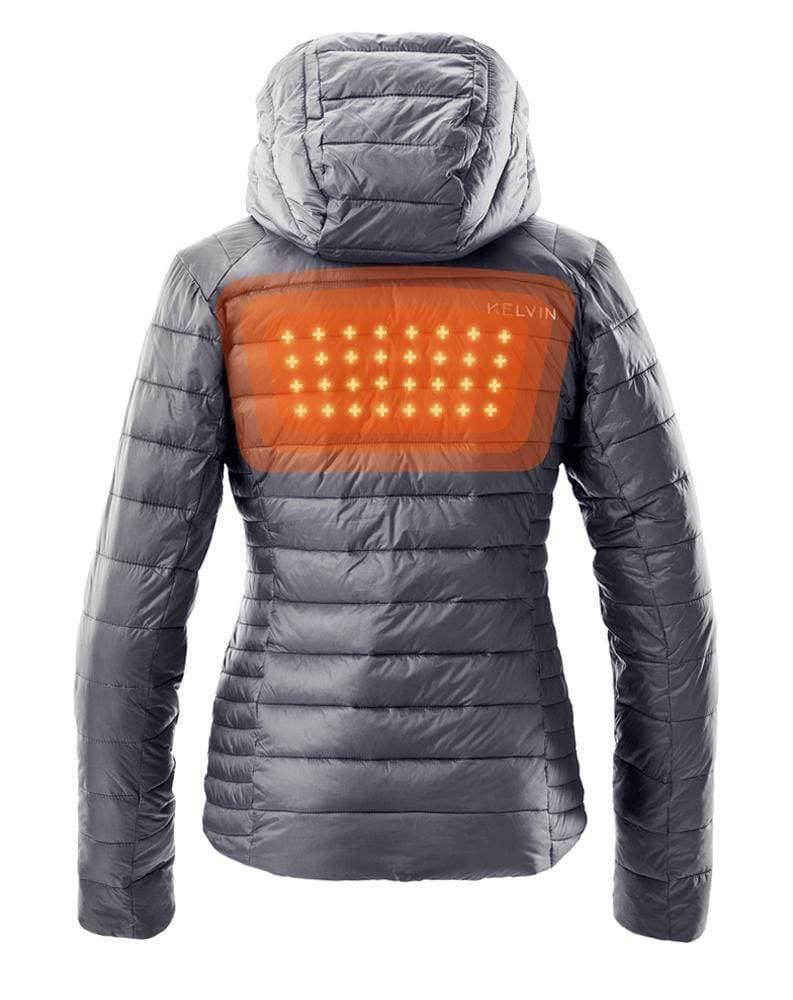 Aura Women’s Heated Jacket Grey by Kelvin Coats