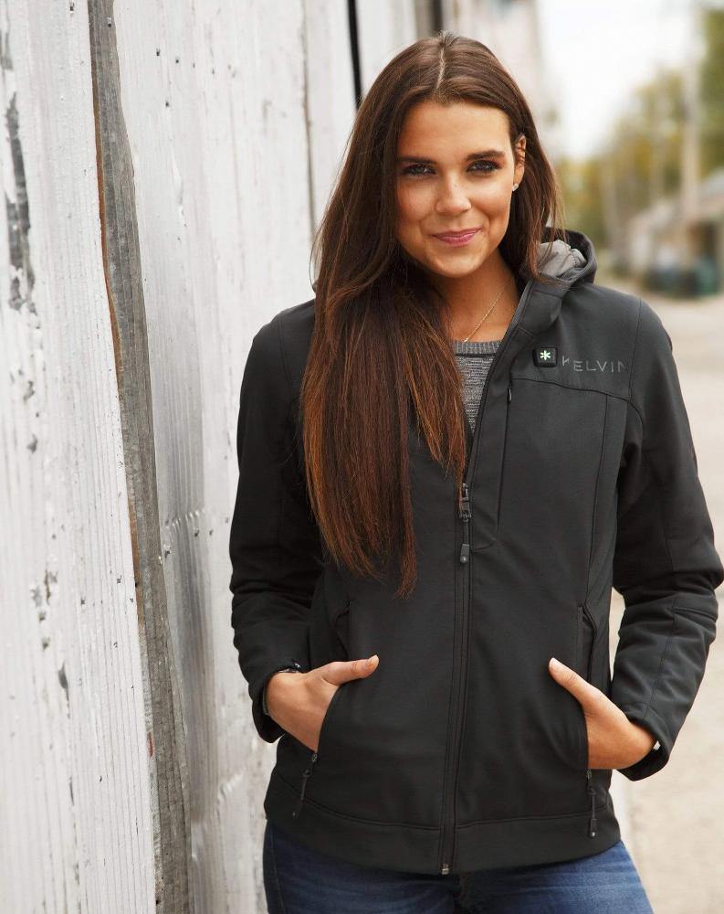 Fullerton Women’s Heated Jacket | Black by Kelvin Coats