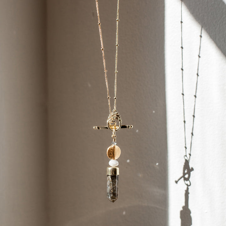 Labradorite Lariat Necklace by SLATE + SALT