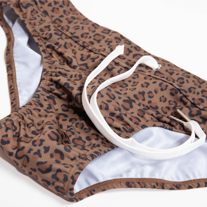 Swim Briefs - Leopard by Bermies Swimwear