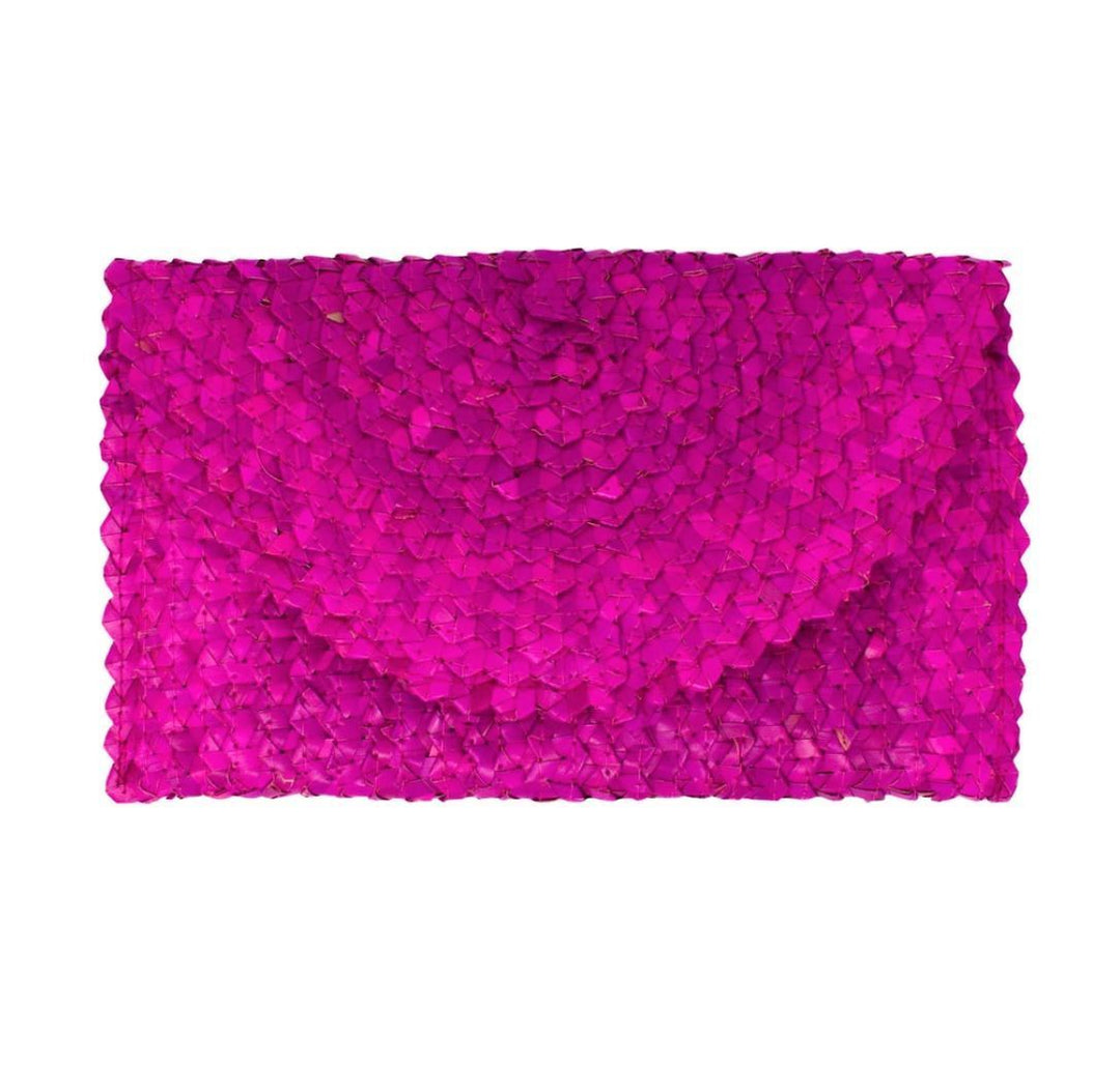 LIZZIE GRASS CLUTCH - AZALEA PINK by POPPY + SAGE