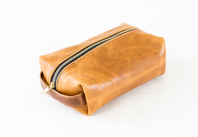 Horween Leather Dopp Kit in Natural Dublin by Sturdy Brothers