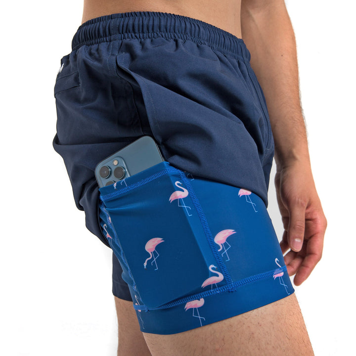 Performance Gym Short + Compression Liner - Navy by Bermies Swimwear