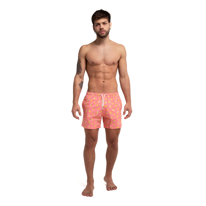 Pink Banana - 5" Swim Trunks by Bermies Swimwear