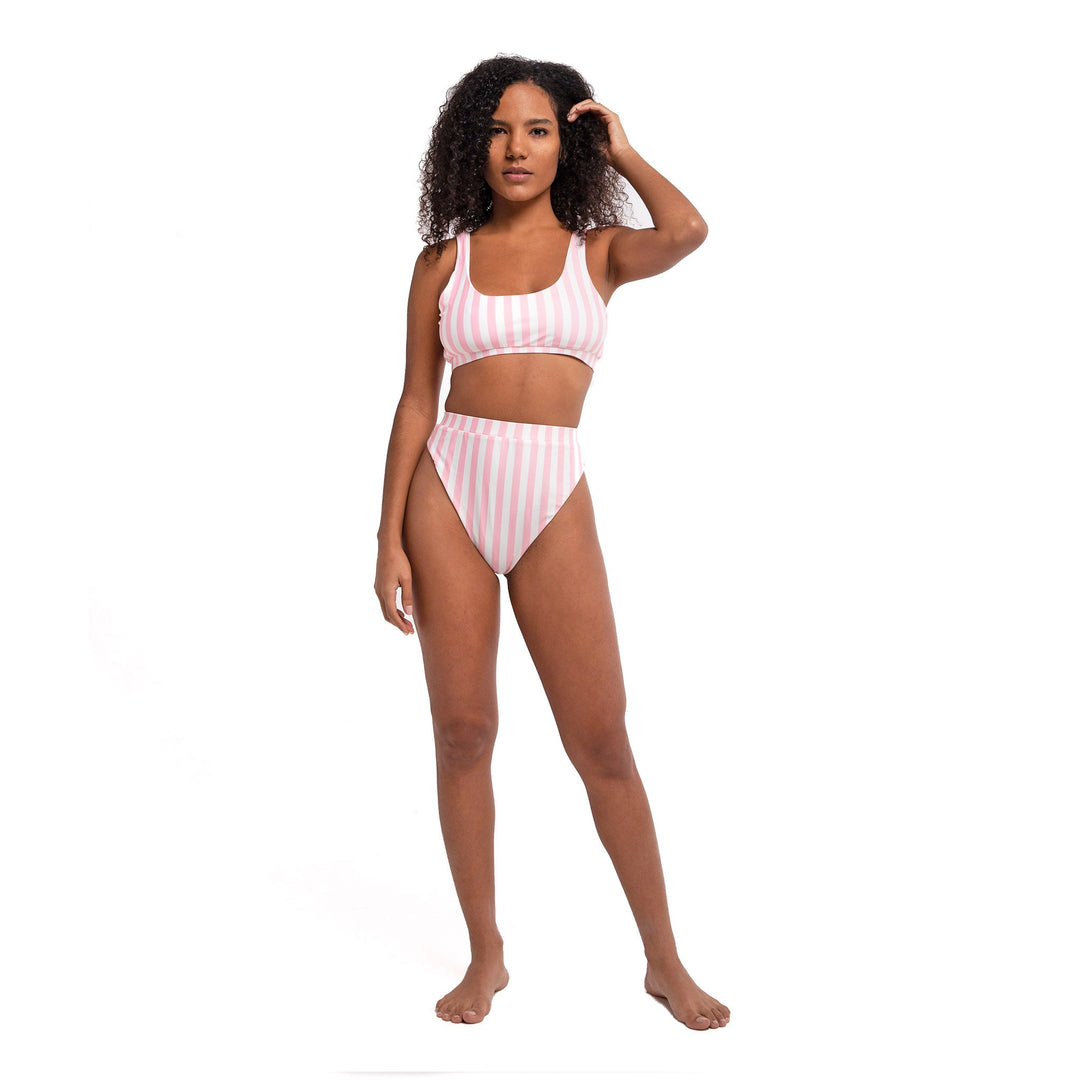 Pink Stripes - bikini by Bermies Swimwear