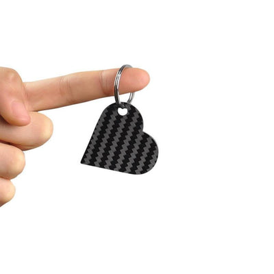 Real Carbon Fiber Heart Shaped Keychain by Simply Carbon Fiber