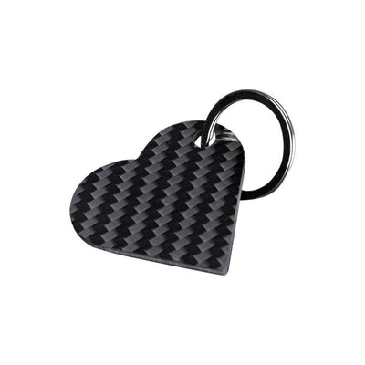Real Carbon Fiber Heart Shaped Keychain by Simply Carbon Fiber