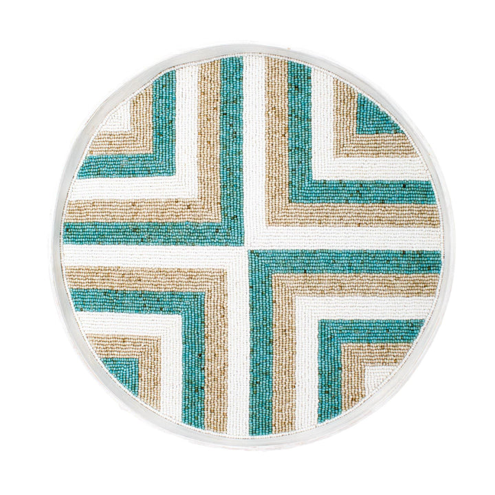 Riviera Tray Set (of 3) - Aqua/Natural/White by POPPY + SAGE