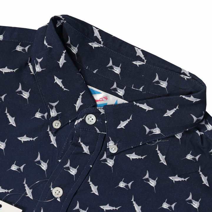 Sharks - Rayon Stretch Shirt by Bermies Swimwear