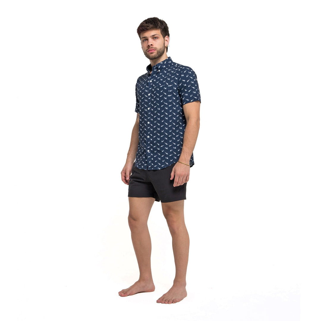 Sharks - Rayon Stretch Shirt by Bermies Swimwear