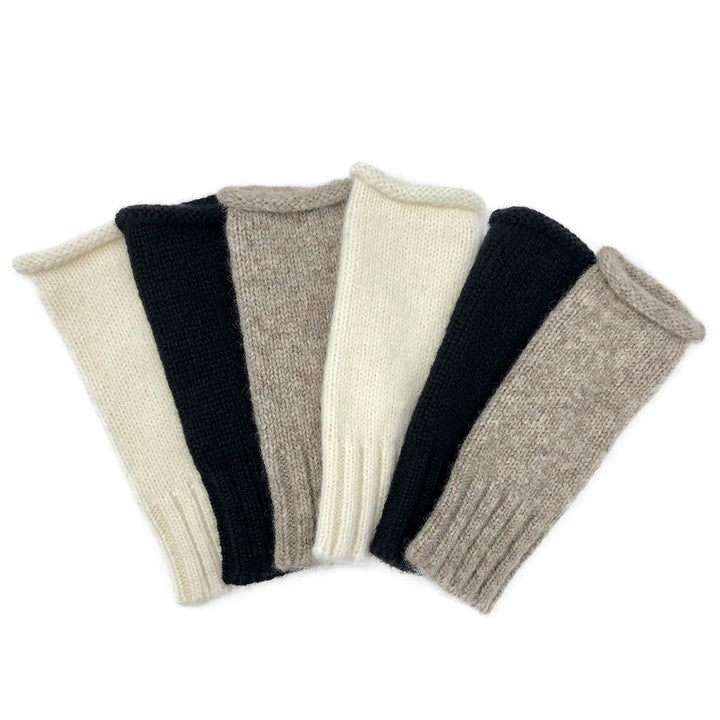 Black Essential Knit Alpaca Gloves by SLATE + SALT