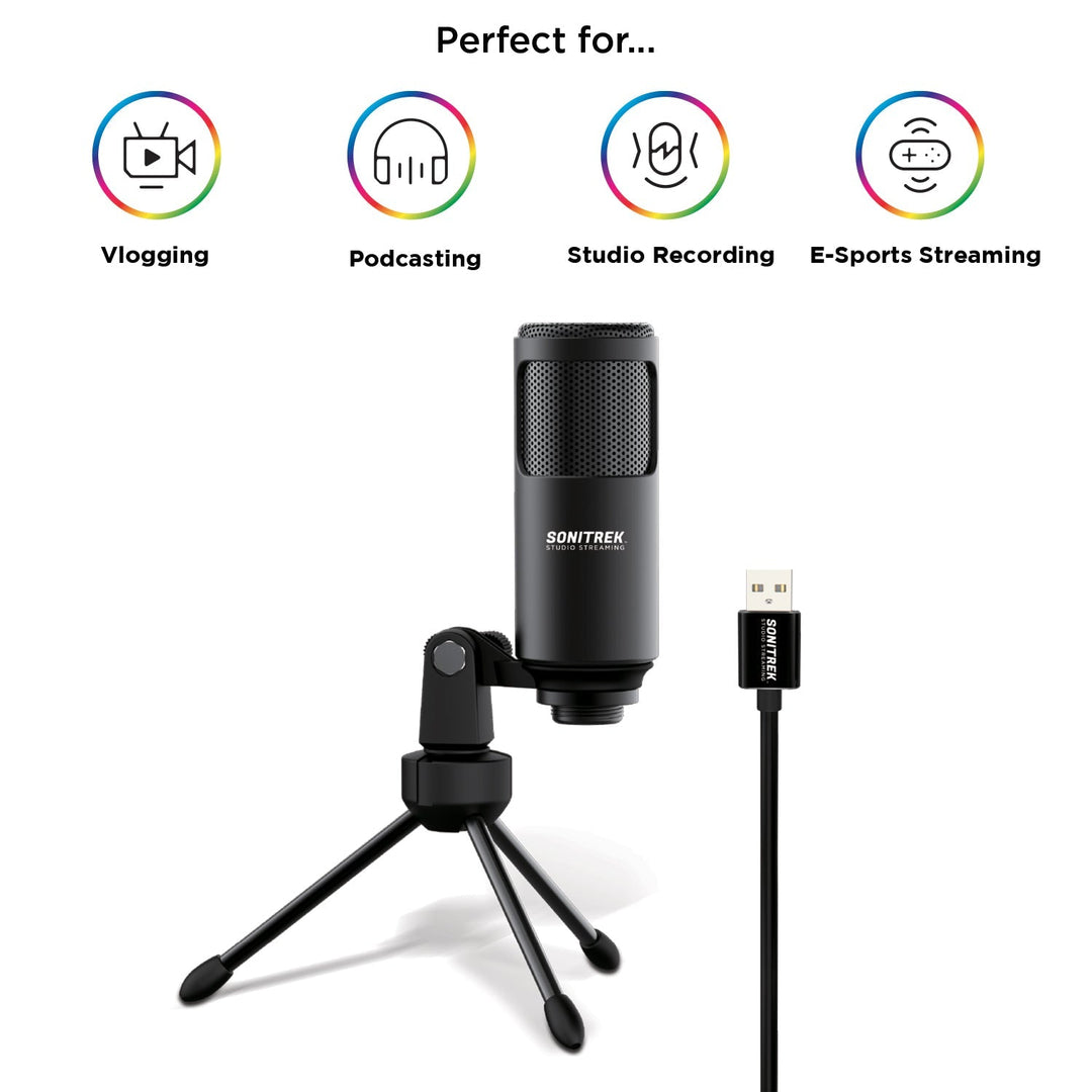 Sonitrek Studio Streaming Podcaster USB Microphone With Desk Tripod by Mifo USA - The World's Most Advanced Wireless Earbuds for Active Movers - O5, O7