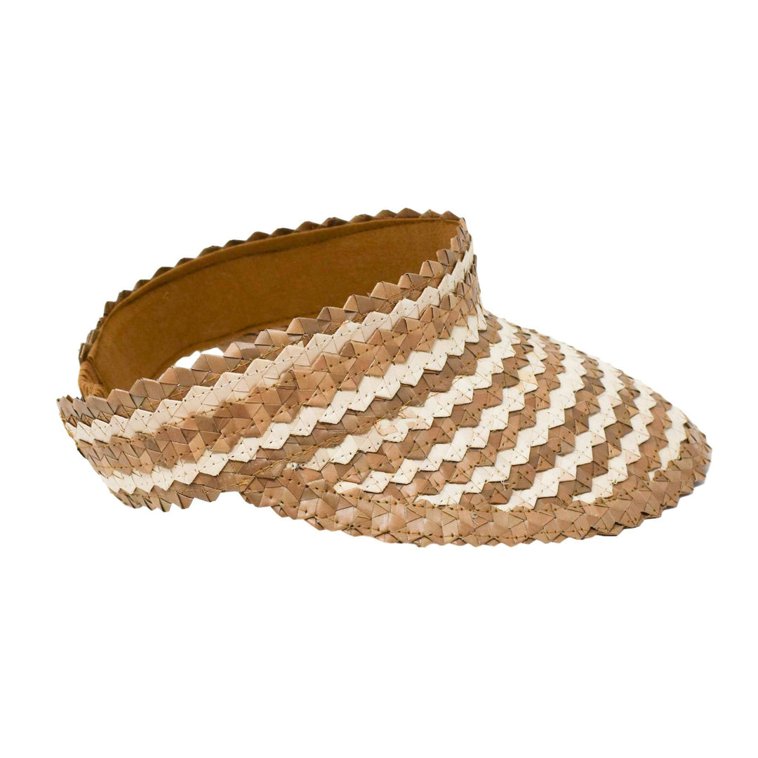 STRAW SUN VISOR - NATURAL by POPPY + SAGE